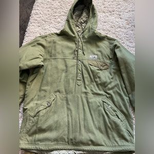 Patagonia Hooded Button Mock Pullover.